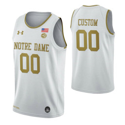 Notre Dame Fighting Irish Custom College Basketball Authentic Jersey White