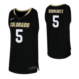 Women's Colorado Buffaloes #5 D'Shawn Schwartz Black Authentic College Basketball Jersey