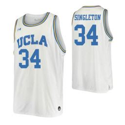 Youth UCLA Bruins #34 David Singleton White Authentic College Basketball Jersey
