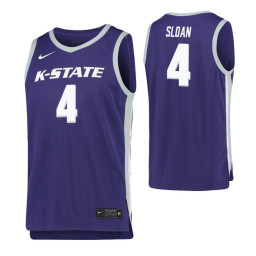 Youth David Sloan Replica College Basketball Jersey Purple Kansas State Wildcats