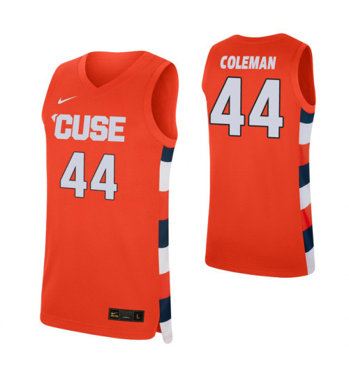Derrick Coleman Authentic College Basketball Jersey Orange Syracuse Orange