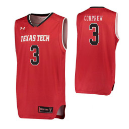 Texas Tech Red Raiders Deshawn Corprew Performance Authentic College Basketball Jersey Red