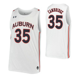 Women's Auburn Tigers #35 Devan Cambridge White Replica College Basketball Jersey
