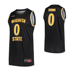 Wichita State Shockers #0 Dexter Dennis Black Replica College Basketball Jersey