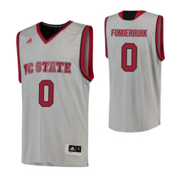 Youth NC State Wolfpack 0 DJ Funderburk Authentic College Basketball Jersey Gray