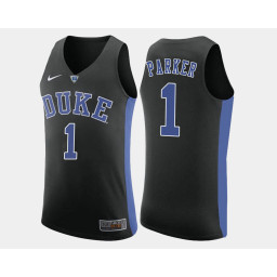Duke Blue Devils #1 Jabari Parker Black Alternate Authentic College Basketball Jersey