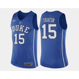 Duke Blue Devils #15 Jahlil Okafor Blue Home Authentic College Basketball Jersey