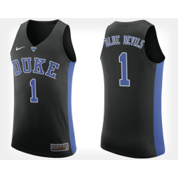 Women's Duke Blue Devils NO. 1 Black Alternate Authentic College Basketball Jersey