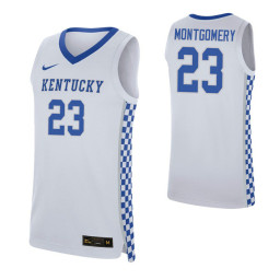Youth EJ Montgomery Kentucky Wildcats White Authentic College Basketball Jersey
