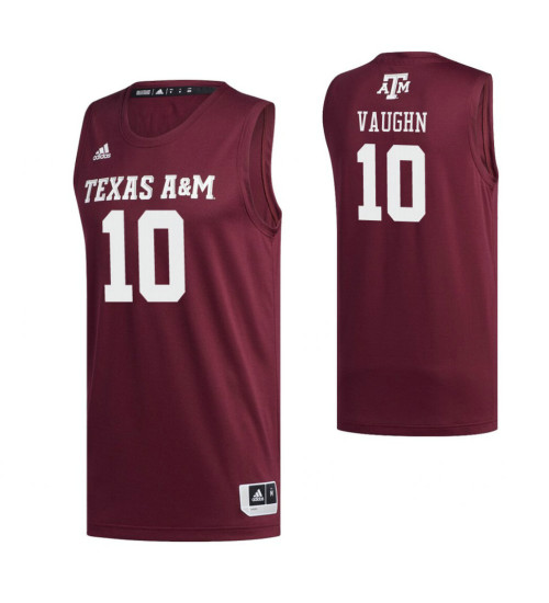 Texas A&M Aggies #10 Everett Vaughn Maroon Replica College Basketball Jersey