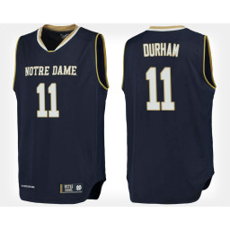 Youth Notre Dame Fighting Irish #11 Juwan Durham Navy Home Authentic College Basketball Jersey
