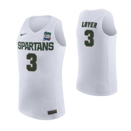Youth Foster Loyer Michigan State Spartans White 2019 Final Four Replica College Basketball Jersey