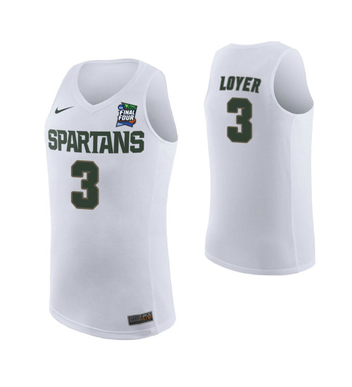 Foster Loyer Michigan State Spartans White 2019 Final Four Authentic College Basketball Jersey