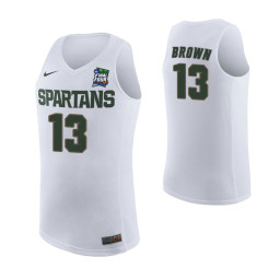 Gabe Brown Michigan State Spartans White 2019 Final Four Replica College Basketball Jersey