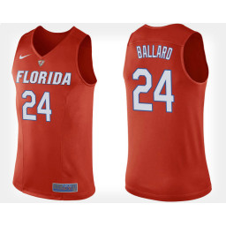 Women's Florida Gators #24 Deaundrae Ballard Orange Alternate Authentic College Basketball Jersey