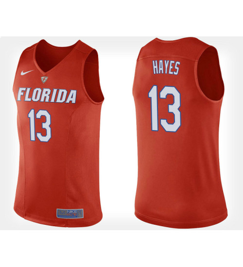 Florida Gators #13 Kevarrius Hayes Orange Alternate Authentic College Basketball Jersey