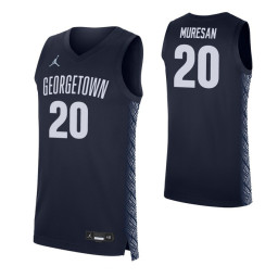 George Muresan Georgetown Hoyas Navy Authentic College Basketball Jersey