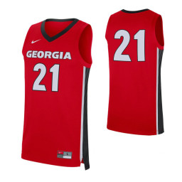 Georgia Bulldogs #21 Authentic College Basketball Jersey Red
