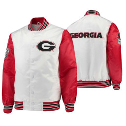 Georgia Bulldogs White Red The Legend Full-Snap Jacket