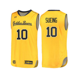 Youth California Golden Bears #10 Justice Sueing Authentic College Basketball Jersey Gold