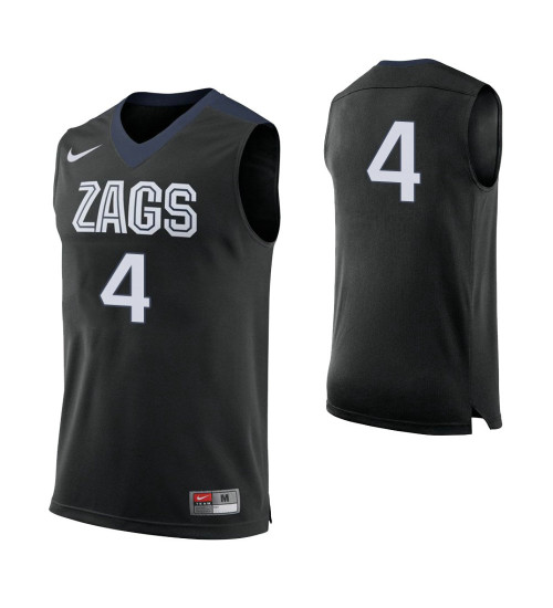 Gonzaga Bulldogs #4 Greg Foster Jr. Authentic College Basketball Jersey Black