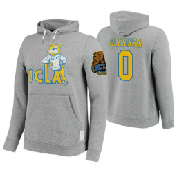 UCLA Bruins #0 Alex Olesinski Men's Gray College Basketball Hoodie