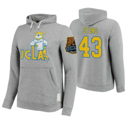 UCLA Bruins #43 Russell Stong Men's Gray College Basketball Hoodie