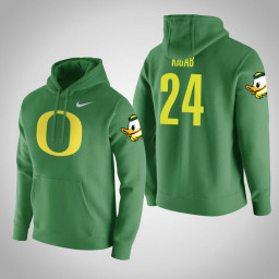 Oregon Ducks #24 Abu Kigab Men's Green College Basketball Hoodie