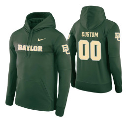 Baylor Bears #00 Custom Men's Green Pullover Hoodie