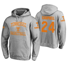 Tennessee Volunteers #24 Lucas Campbell Men's Heathered Gray College Basketball Hoodie