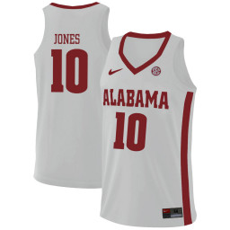 Youth Alabama Crimson Tide #10 Herbert Jones Authentic College Basketball Jersey White