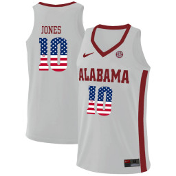 Alabama Crimson Tide #10 Herbert Jones Authentic College Basketball Jersey White