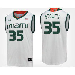 Youth Miami Hurricanes #35 Chris Stowell White Road Authentic College Basketball Jersey