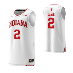 Youth Indiana Hoosiers #2 Johnny Jager Replica College Basketball Jersey White