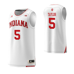 Indiana Hoosiers #5 Quentin Taylor Authentic College Basketball Jersey White