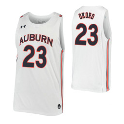 Women's Auburn Tigers #23 Isaac Okoro White Replica College Basketball Jersey