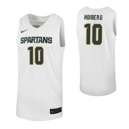Jack Hoiberg Authentic College Basketball Jersey White Michigan State Spartans
