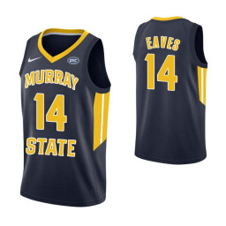 Murray State Racers #14 Jaiveon Eaves Authentic College Basketball Jersey Navy
