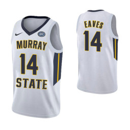 Murray State Racers #14 Jaiveon Eaves Authentic College Basketball Jersey White
