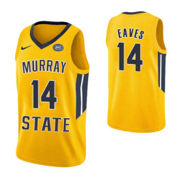 Murray State Racers #14 Jaiveon Eaves Authentic College Basketball Jersey Yellow