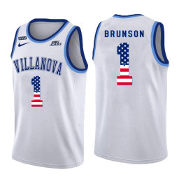 Women's Villanova Wildcats #1 Jalen Brunson Authentic College Basketball Jersey White