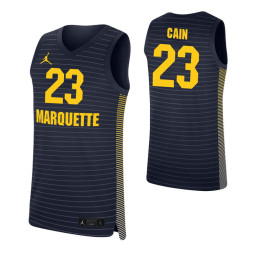 Marquette Golden Eagles #23 Jamal Cain Navy Replica College Basketball Jersey
