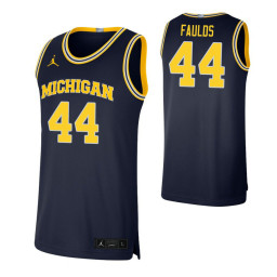 Youth Michigan Wolverines 44 Jaron Faulds Limited Replica College Basketball Jersey Navy