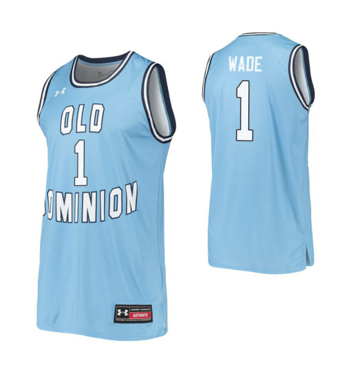 Women's Old Dominion Monarchs #1 Jason Wade Blue Authentic College Basketball Jersey