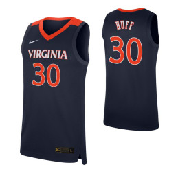 Women's Jay Huff Authentic College Basketball Jersey Navy Virginia Cavaliers