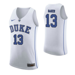 Duke Blue Devils #13 Joey Baker Authentic College Basketball Jersey White