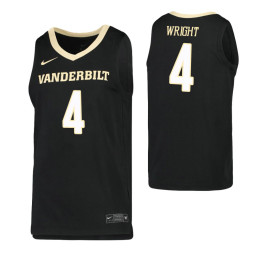 Youth Jordan Wright Replica College Basketball Jersey Black Vanderbilt Commodores