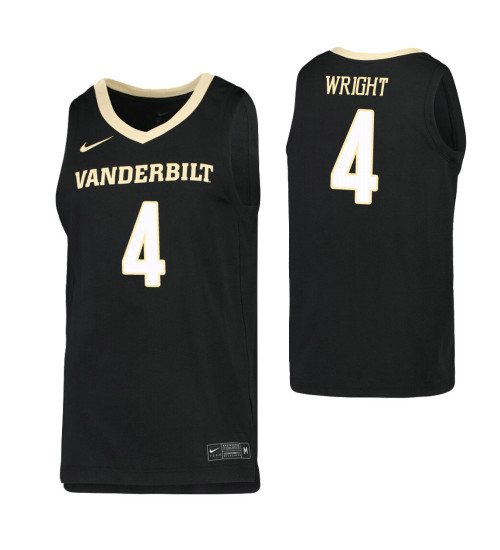 Women's Jordan Wright Authentic College Basketball Jersey Black Vanderbilt Commodores
