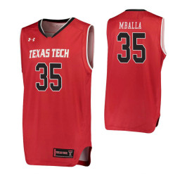 Texas Tech Red Raiders #35 Josh Mballa Red Authentic College Basketball Jersey