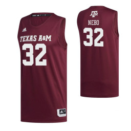 Women's Texas A&M Aggies #32 Josh Nebo Maroon Replica College Basketball Jersey